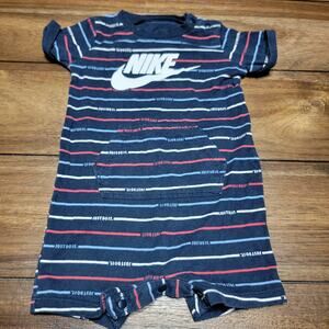 Nike Infant Dark Blue Body Suit w/ Faux Front Pocket - 9M